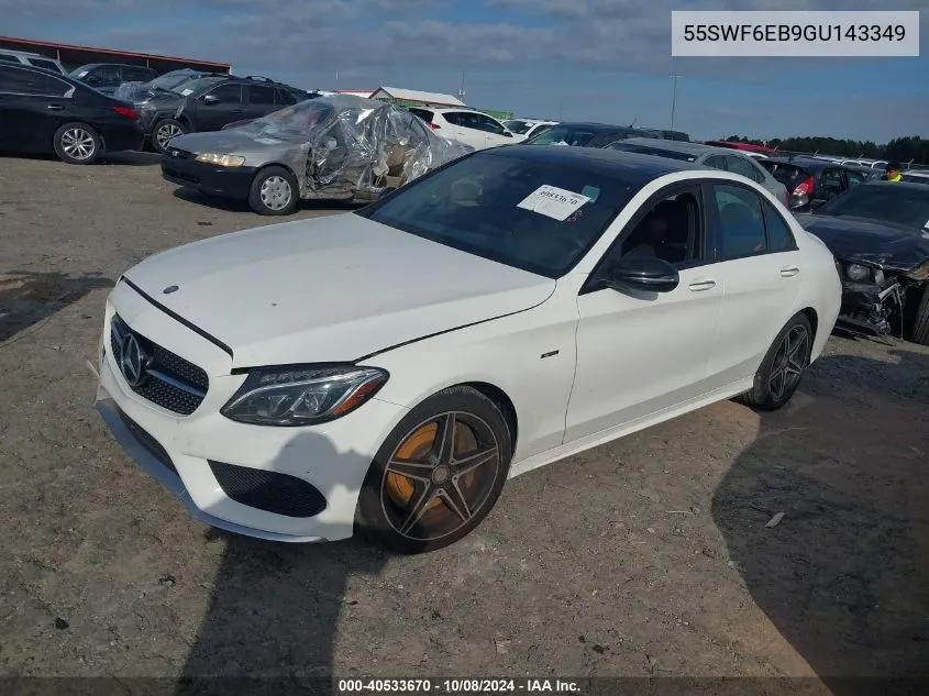 2016 Mercedes-Benz C 450 Amg 4Matic VIN: 55SWF6EB9GU143349 Lot: 40533670