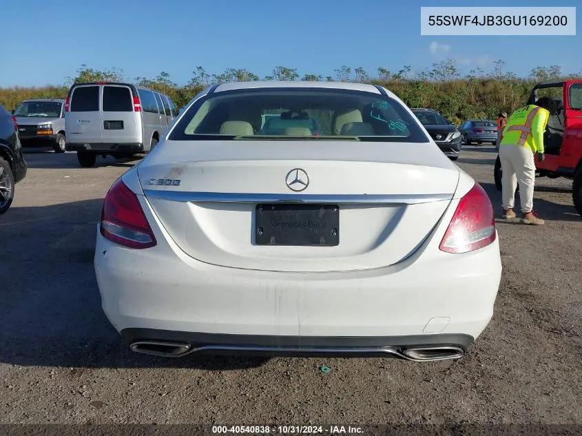 2016 Mercedes-Benz C 300 Luxury/Sport VIN: 55SWF4JB3GU169200 Lot: 40540838