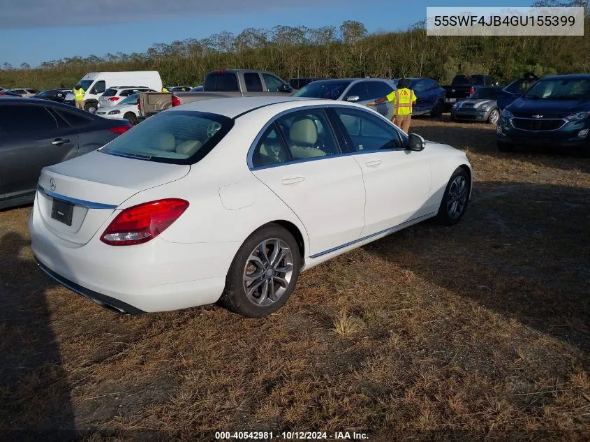 2016 Mercedes-Benz C 300 Luxury/Sport VIN: 55SWF4JB4GU155399 Lot: 40542981