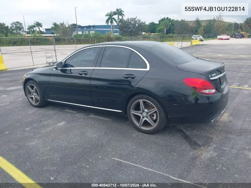 2016 Mercedes-Benz C 300 Luxury/Sport VIN: 55SWF4JB1GU122814 Lot: 40543712