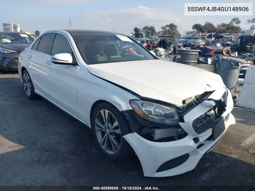 2016 Mercedes-Benz C 300 Luxury/Sport VIN: 55SWF4JB4GU148906 Lot: 40599509