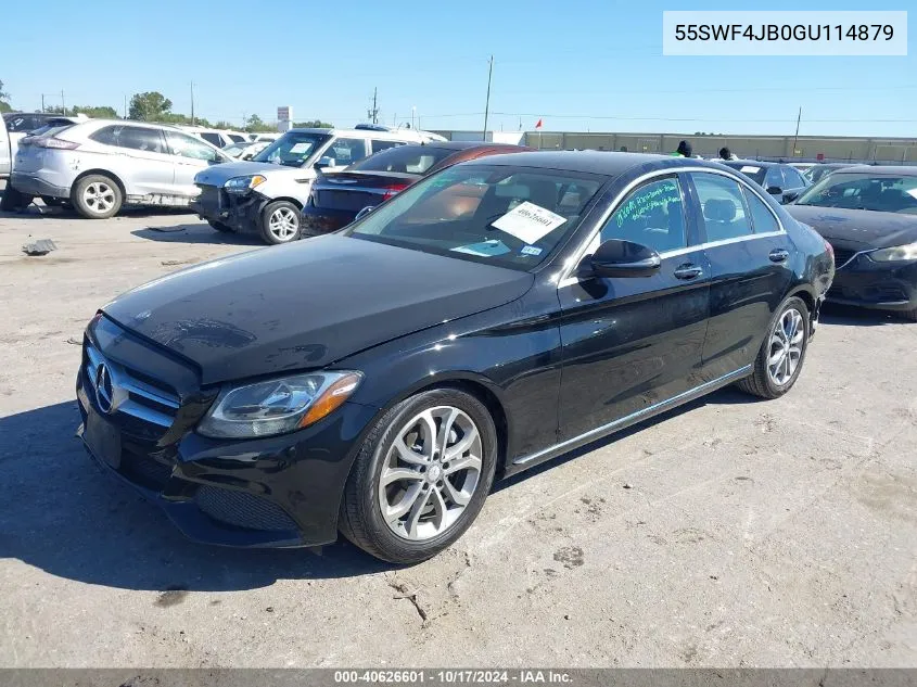 2016 Mercedes-Benz C 300 Luxury/Sport VIN: 55SWF4JB0GU114879 Lot: 40626601