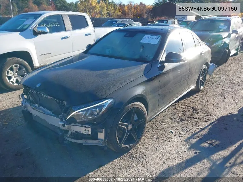 2016 Mercedes-Benz C 300 300 4Matic VIN: 55SWF4KB6GU097150 Lot: 40653532