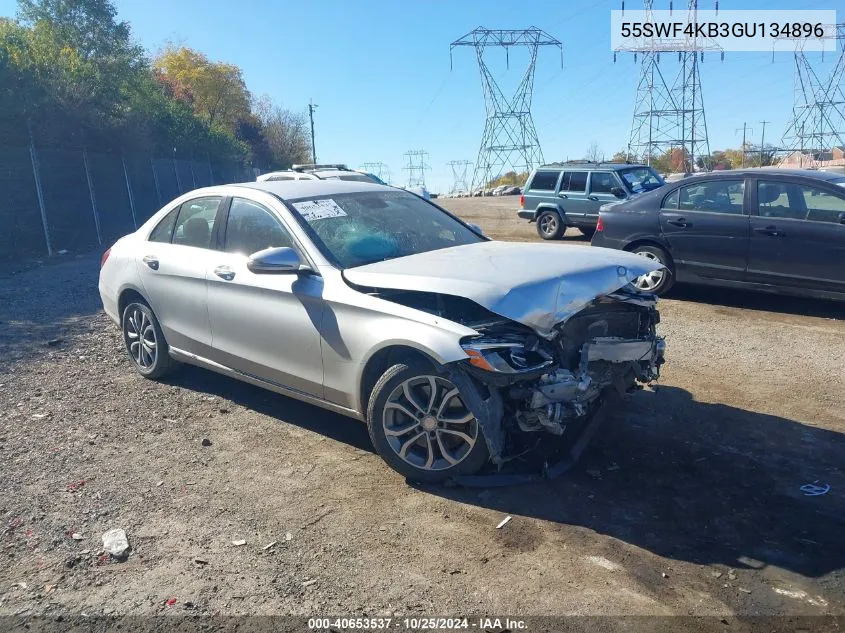 2016 Mercedes-Benz C 300 4Matic/Luxury 4Matic/Sport 4Matic VIN: 55SWF4KB3GU134896 Lot: 40653537