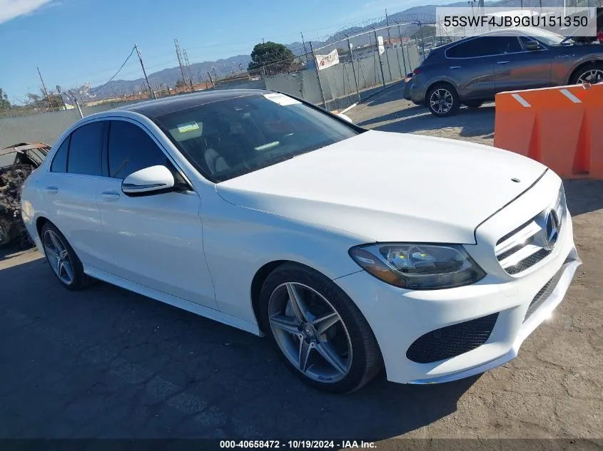 2016 Mercedes-Benz C 300 VIN: 55SWF4JB9GU151350 Lot: 40658472