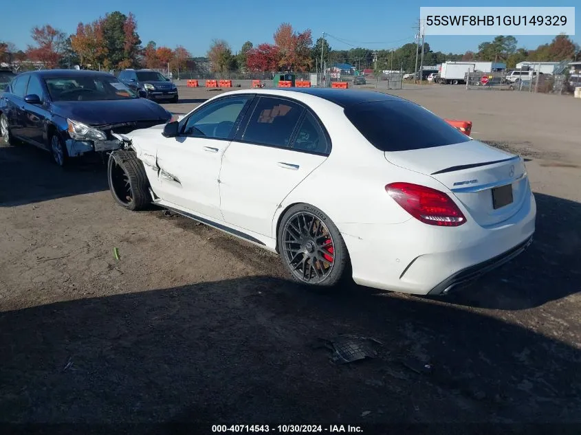 2016 Mercedes-Benz Amg C 63 S VIN: 55SWF8HB1GU149329 Lot: 40714543