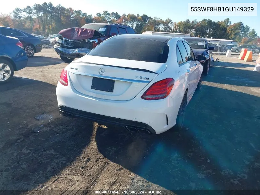 2016 Mercedes-Benz Amg C 63 S VIN: 55SWF8HB1GU149329 Lot: 40714543