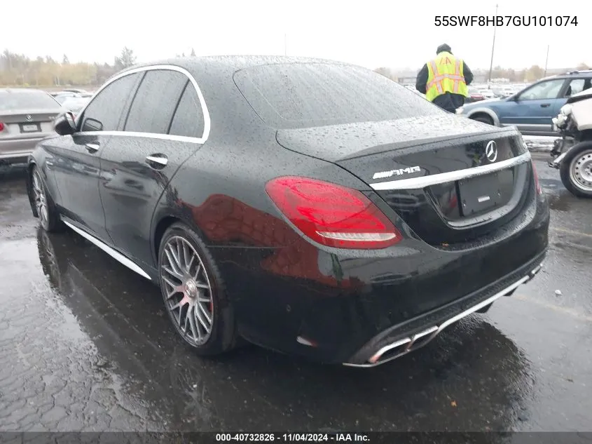 2016 Mercedes-Benz Amg C 63 S VIN: 55SWF8HB7GU101074 Lot: 40732826