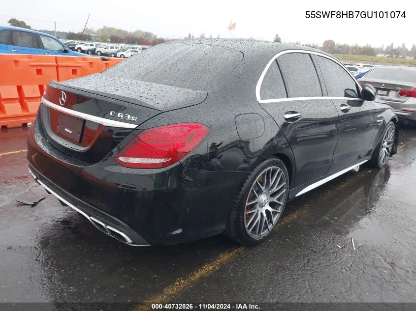 2016 Mercedes-Benz Amg C 63 S VIN: 55SWF8HB7GU101074 Lot: 40732826