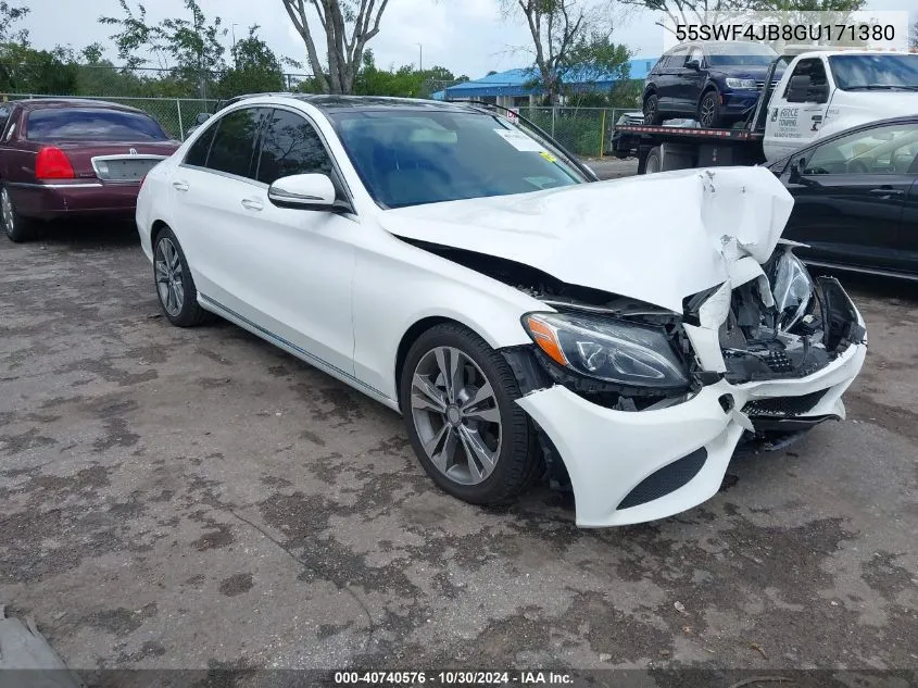 2016 Mercedes-Benz C 300 Luxury/Sport VIN: 55SWF4JB8GU171380 Lot: 40740576