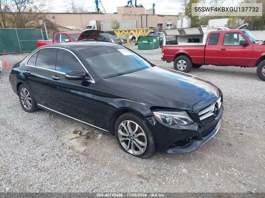 2016 Mercedes-Benz C 300 4Matic/Luxury 4Matic/Sport 4Matic VIN: 55SWF4KBXGU137732 Lot: 40749486