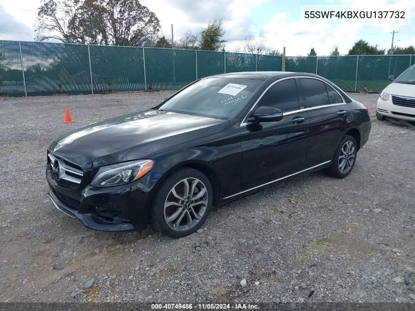 2016 Mercedes-Benz C 300 4Matic/Luxury 4Matic/Sport 4Matic VIN: 55SWF4KBXGU137732 Lot: 40749486