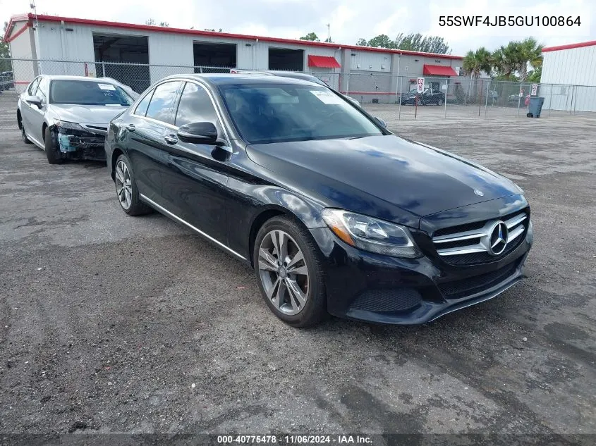 2016 Mercedes-Benz C 300 Luxury/Sport VIN: 55SWF4JB5GU100864 Lot: 40775478