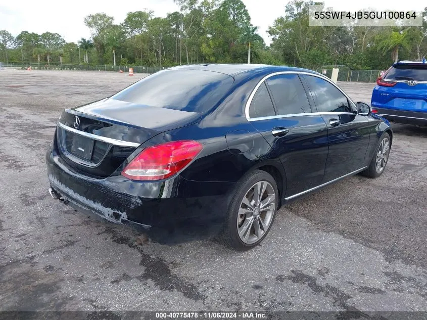 2016 Mercedes-Benz C 300 Luxury/Sport VIN: 55SWF4JB5GU100864 Lot: 40775478