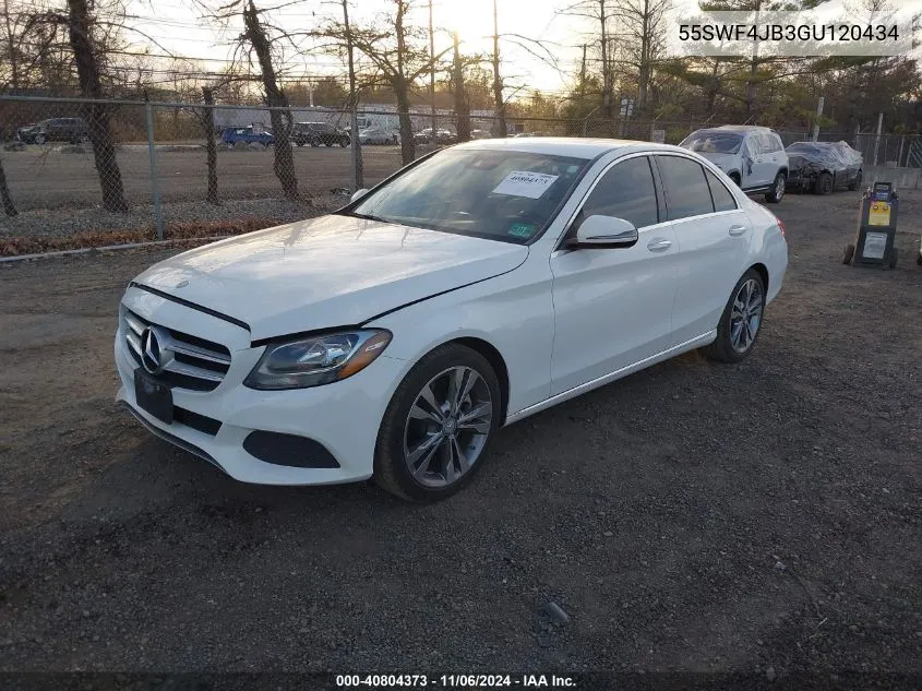 2016 Mercedes-Benz C 300 Luxury/Sport VIN: 55SWF4JB3GU120434 Lot: 40804373