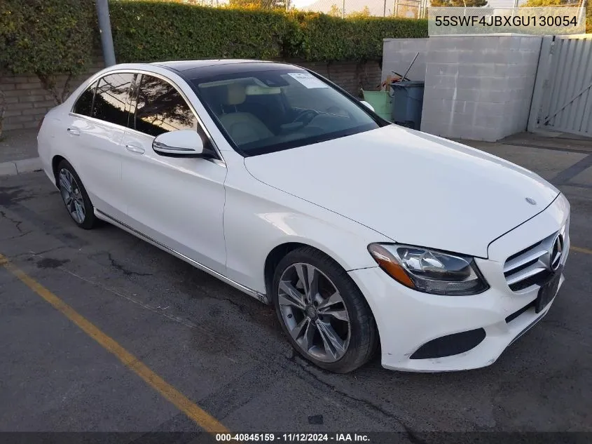 2016 Mercedes-Benz C 300 Luxury/Sport VIN: 55SWF4JBXGU130054 Lot: 40845159