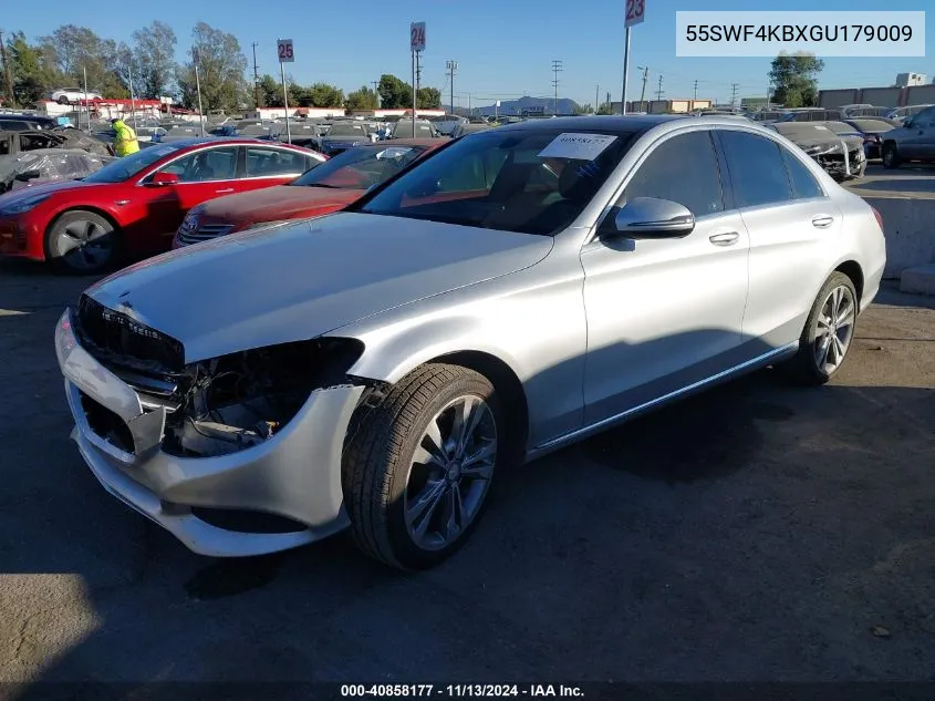 2016 Mercedes-Benz C 300 4Matic/Luxury 4Matic/Sport 4Matic VIN: 55SWF4KBXGU179009 Lot: 40858177