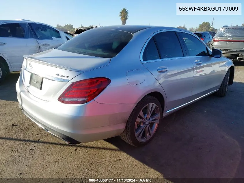 2016 Mercedes-Benz C 300 4Matic/Luxury 4Matic/Sport 4Matic VIN: 55SWF4KBXGU179009 Lot: 40858177