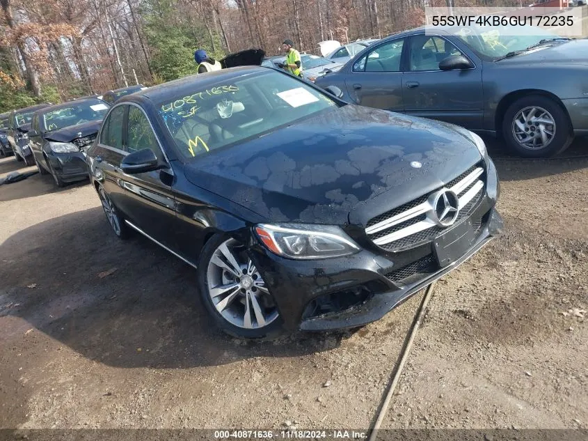 2016 Mercedes-Benz C 300 4Matic/Luxury 4Matic/Sport 4Matic VIN: 55SWF4KB6GU172235 Lot: 40871636