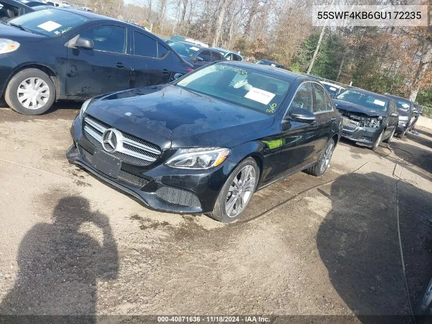 2016 Mercedes-Benz C 300 4Matic/Luxury 4Matic/Sport 4Matic VIN: 55SWF4KB6GU172235 Lot: 40871636