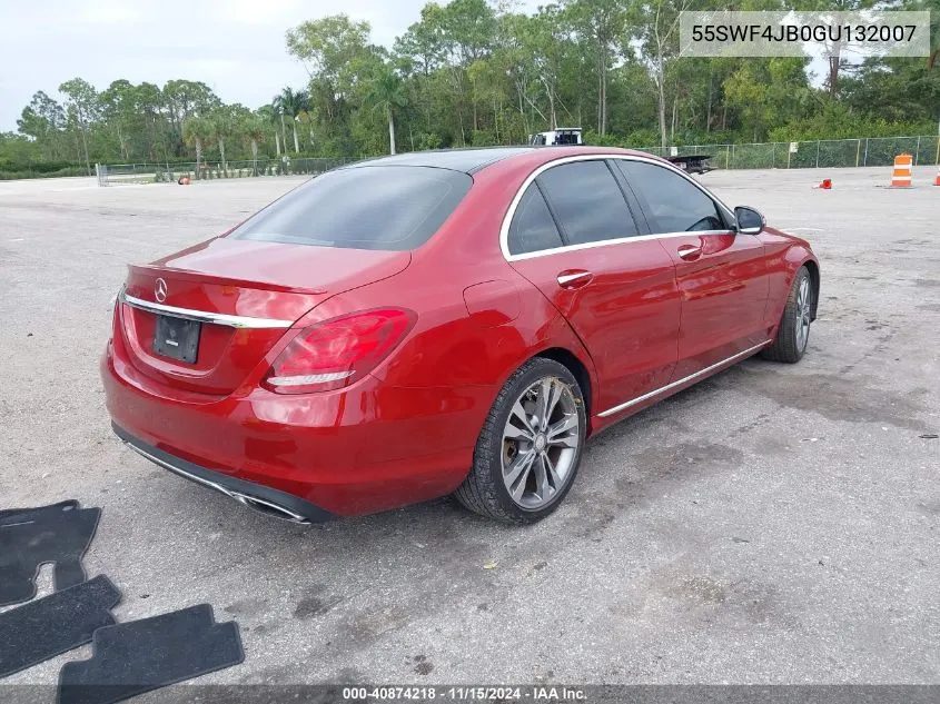 2016 Mercedes-Benz C-Class C 300/Luxury/Sport VIN: 55SWF4JB0GU132007 Lot: 40874218