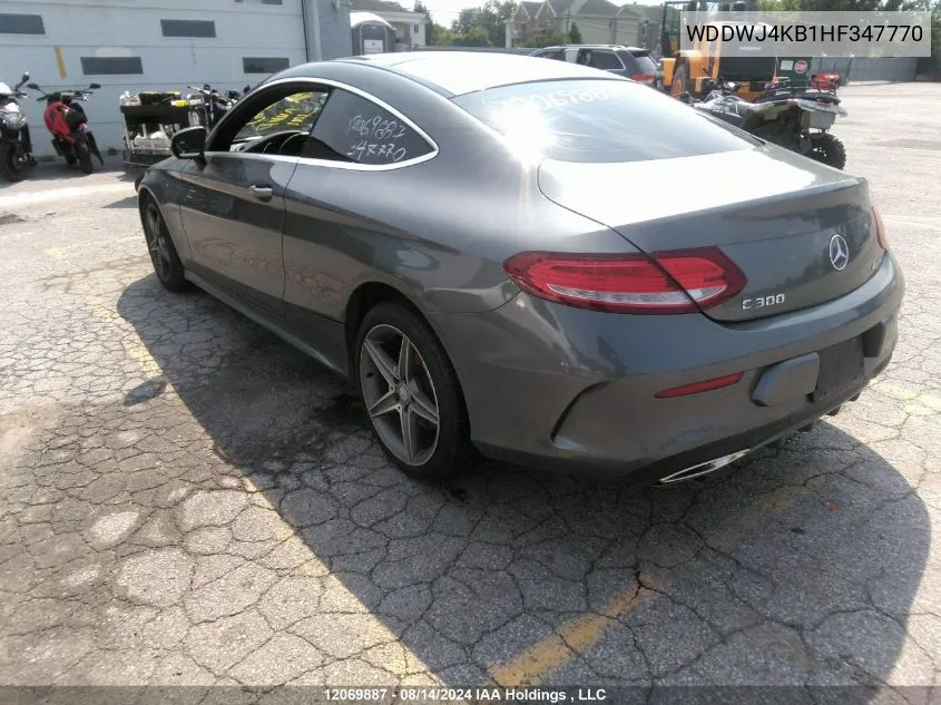 2017 Mercedes-Benz C-Class VIN: WDDWJ4KB1HF347770 Lot: 12069887