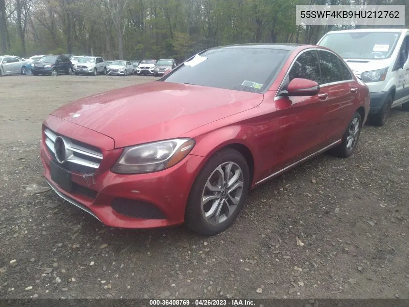 2017 Mercedes-Benz C 300 Sport 4Matic/Luxury 4Matic/4Matic VIN: 55SWF4KB9HU212762 Lot: 36408769