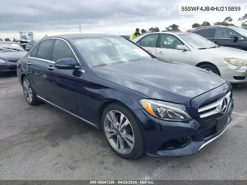 2017 Mercedes-Benz C 300 Luxury/Sport VIN: 55SWF4JB4HU215859 Lot: 39247238