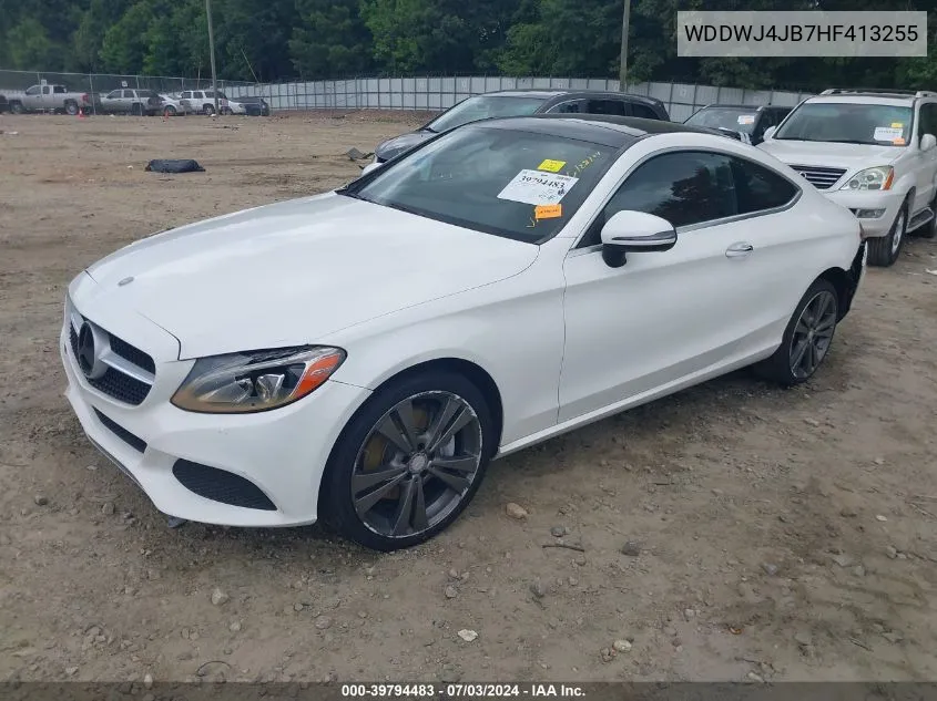 2017 Mercedes-Benz C 300 VIN: WDDWJ4JB7HF413255 Lot: 39794483