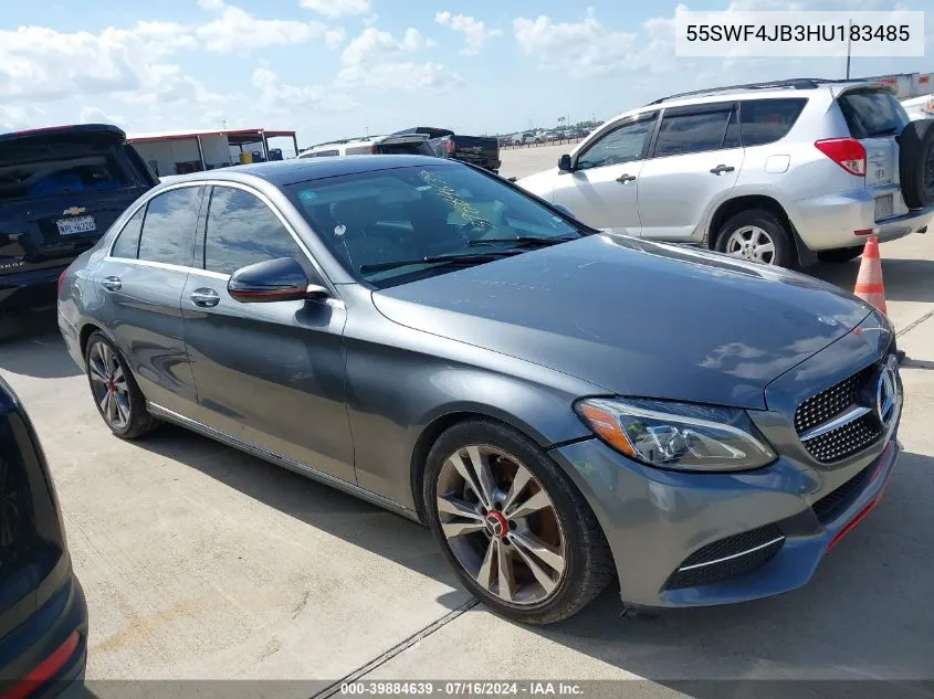 2017 Mercedes-Benz C 300 Luxury/Sport VIN: 55SWF4JB3HU183485 Lot: 39884639