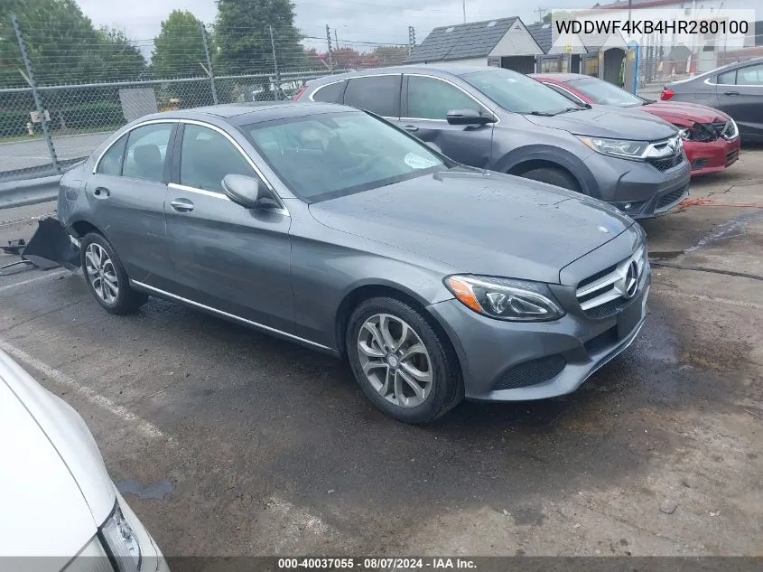 2017 Mercedes-Benz C 300 4Matic/Luxury 4Matic/Sport 4Matic VIN: WDDWF4KB4HR280100 Lot: 40037055