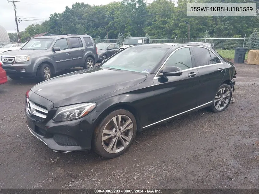 2017 Mercedes-Benz C 300 4Matic/Luxury 4Matic/Sport 4Matic VIN: 55SWF4KB5HU185589 Lot: 40062203