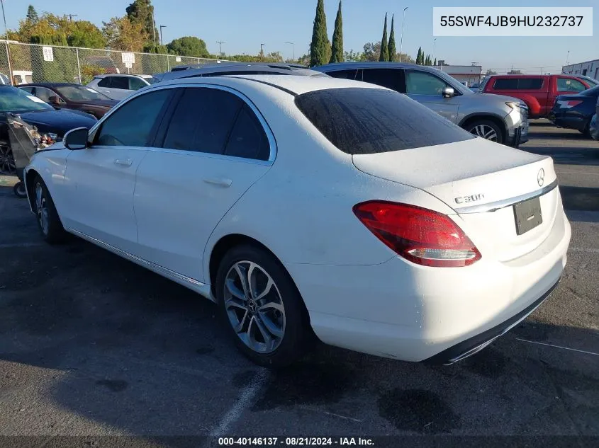 2017 Mercedes-Benz C 300 300 VIN: 55SWF4JB9HU232737 Lot: 40146137