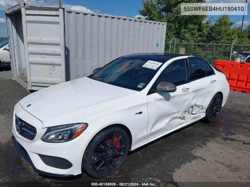 2017 Mercedes-Benz Amg C 43 4Matic VIN: 55SWF6EB4HU180410 Lot: 40158926