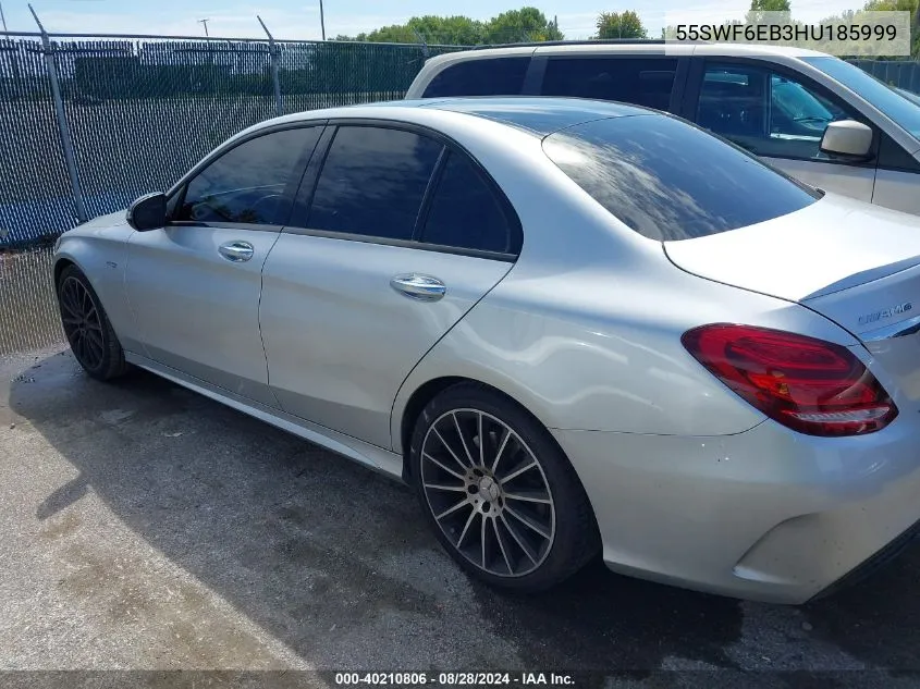 2017 Mercedes-Benz Amg C 43 4Matic VIN: 55SWF6EB3HU185999 Lot: 40210806