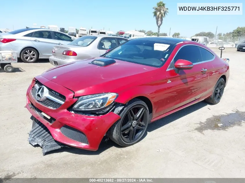 2017 Mercedes-Benz C 300 4Matic VIN: WDDWJ4KB3HF325771 Lot: 40213682