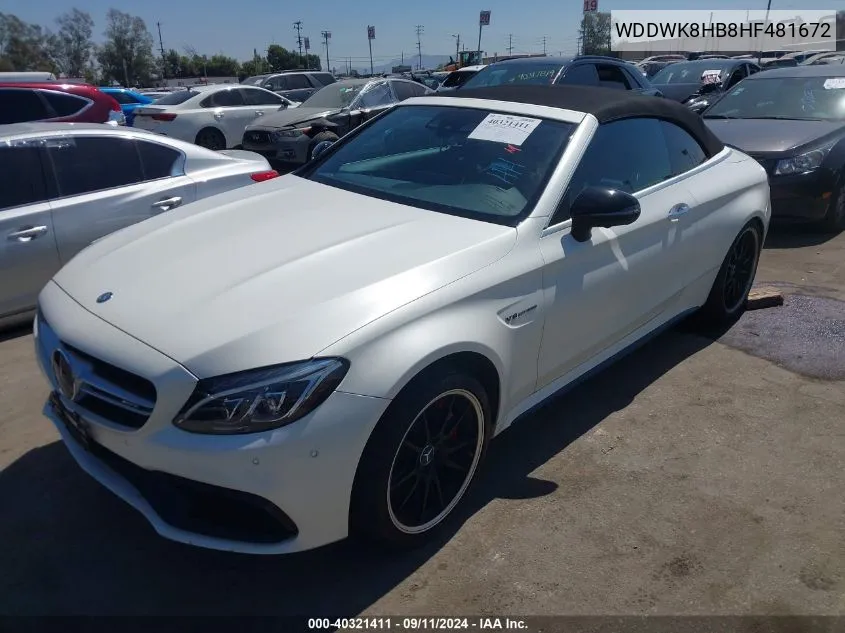 2017 Mercedes-Benz Amg C 63 63 Amg-S VIN: WDDWK8HB8HF481672 Lot: 40321411