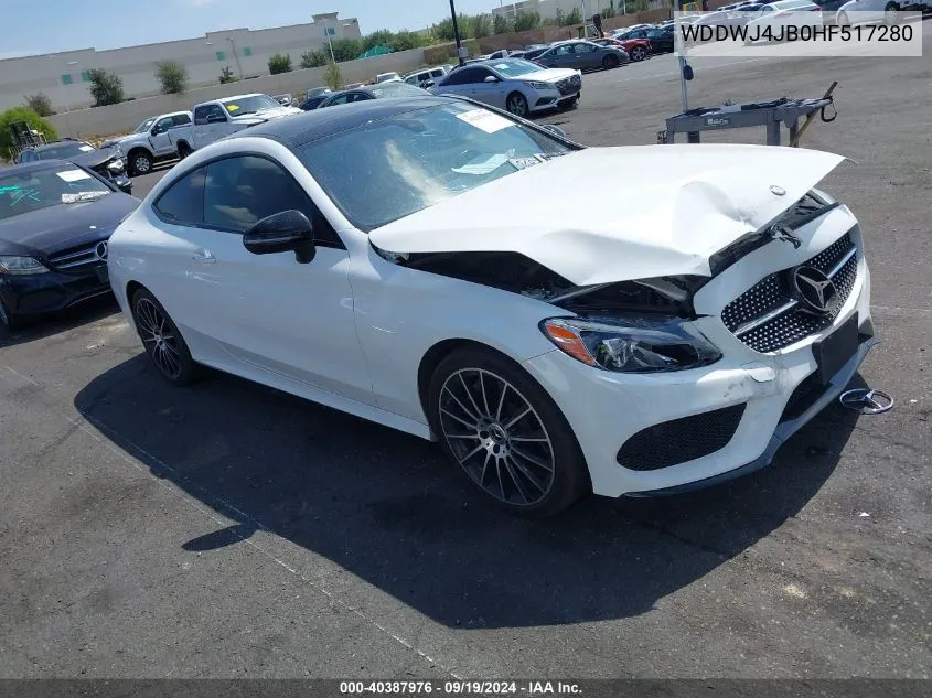 2017 Mercedes-Benz C 300 VIN: WDDWJ4JB0HF517280 Lot: 40387976