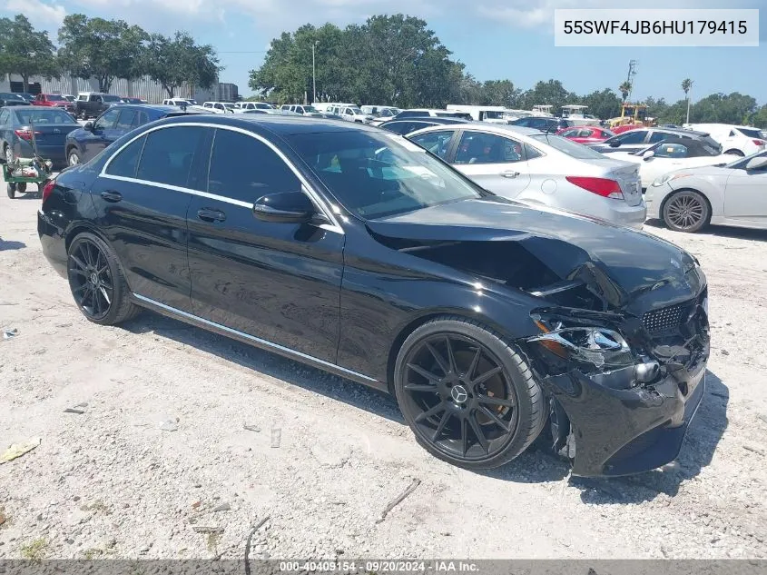 2017 Mercedes-Benz C 300 Luxury/Sport VIN: 55SWF4JB6HU179415 Lot: 40409154