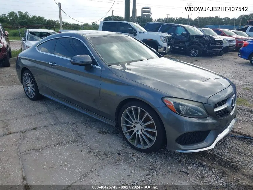 2017 Mercedes-Benz C 300 VIN: WDDWJ4JB2HF407542 Lot: 40425745