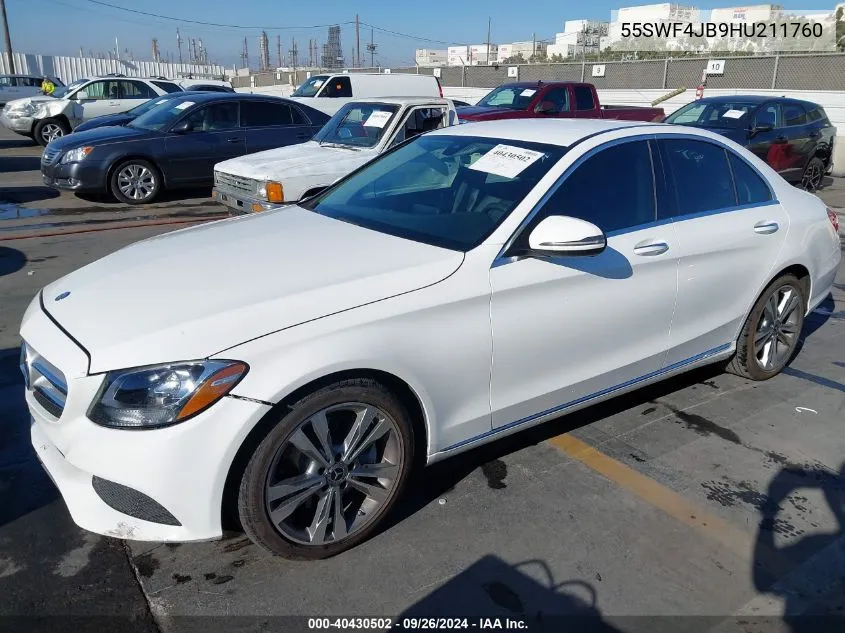 2017 Mercedes-Benz C 300 Luxury/Sport VIN: 55SWF4JB9HU211760 Lot: 40430502