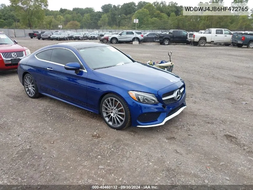 2017 Mercedes-Benz C 300 VIN: WDDWJ4JB6HF472765 Lot: 40460132