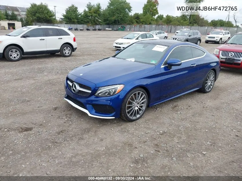 2017 Mercedes-Benz C 300 VIN: WDDWJ4JB6HF472765 Lot: 40460132