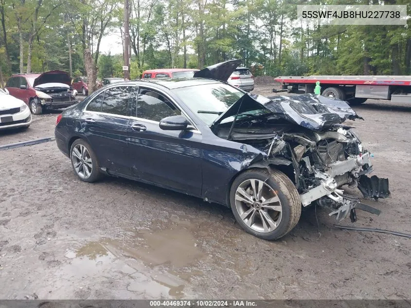 2017 Mercedes-Benz C 300 Luxury/Sport VIN: 55SWF4JB8HU227738 Lot: 40469374