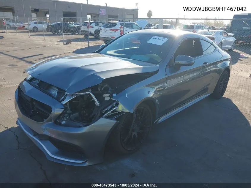 2017 Mercedes-Benz Amg C 63 VIN: WDDWJ8GB9HF467042 Lot: 40473543