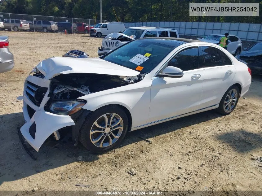 2017 Mercedes-Benz C 300 Luxury/Sport VIN: WDDWF4JB5HR254042 Lot: 40484878