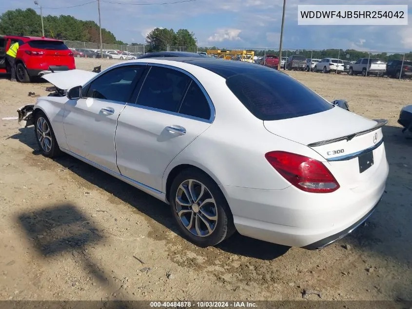 2017 Mercedes-Benz C 300 Luxury/Sport VIN: WDDWF4JB5HR254042 Lot: 40484878