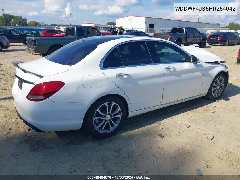 2017 Mercedes-Benz C 300 Luxury/Sport VIN: WDDWF4JB5HR254042 Lot: 40484878