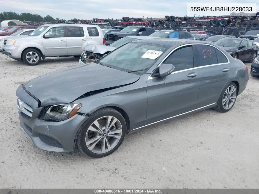 2017 Mercedes-Benz C 300 Luxury/Sport VIN: 55SWF4JB8HU228033 Lot: 40486516