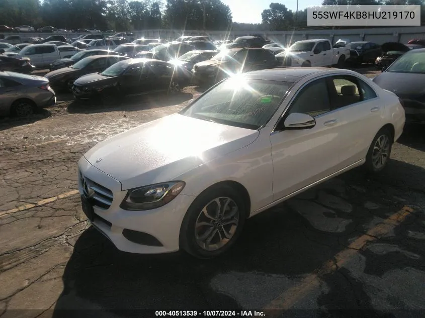 2017 Mercedes-Benz C 300 4Matic VIN: 55SWF4KB8HU219170 Lot: 40513539